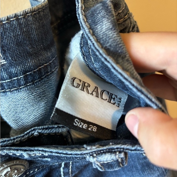 Grace Blue Ankle Cropped Jeans - Picture 7 of 10